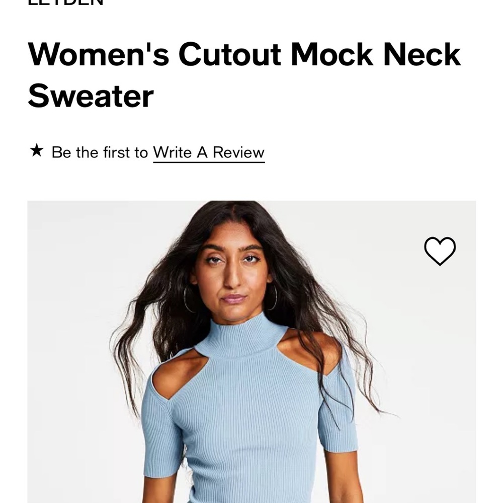 Mock neck cutout sweater very sexy. Perfect for spring.